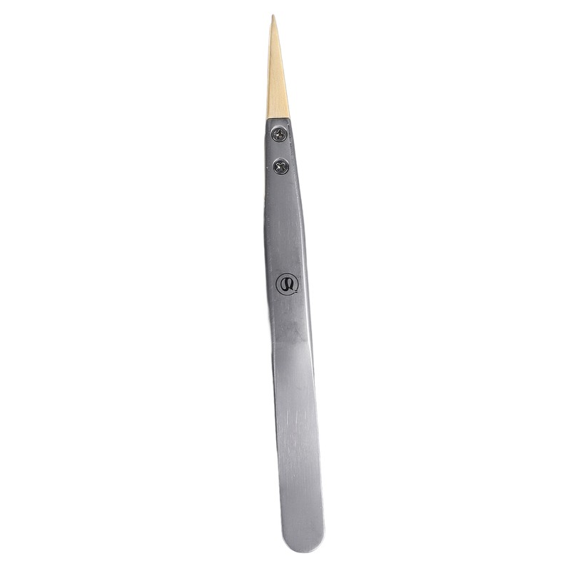 Anti Magnetic Tweezers with Replaceable Pointed Wooden Tips Watch Repair