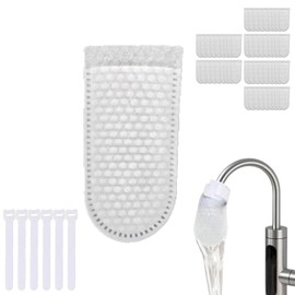 Faucet Filter Cotton Bag,Universal Cotton Filter Bags,Faucet Filters Bag,Kitchen Faucet Water Filters Bags,Filters All the Scale, Sand, and Sediments,Strong Filter (60PCS)