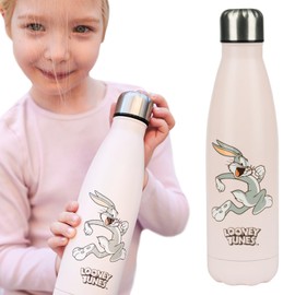 Thermos Flask Water Bottle for Hot & Cold Drinks Stainless Steel BPA-Free Insulated Kids & Adults School Fitness Outdoor 500 ml Beige