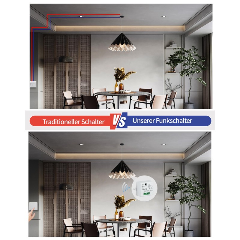 Wireless Switch Set Wireless Light Switch Light for Lamp Wireless