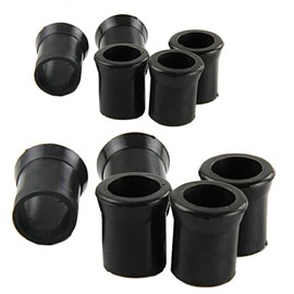 MAYBAO Black Pipe Mouth Pieces Custom STEM Lip Protector Pipe Mouthpiece Stem Rubber Bits 10 pcs