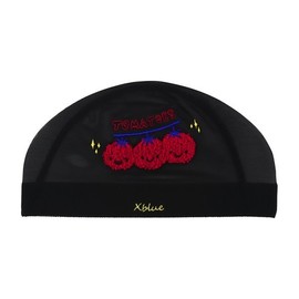 XBLUE XBL-6201-07 Happy Tomato Boucle Embroidered Mesh Swim Cap / 엑스블루 XBL-6201-07 해피토마토 부클 자수 메쉬 수모