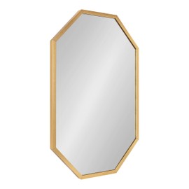 Kate and Laurel Laverty Glam Oblong Octagon Framed Mirror, 24 x 36, Gold, Contemporary Geometric Wall Decor