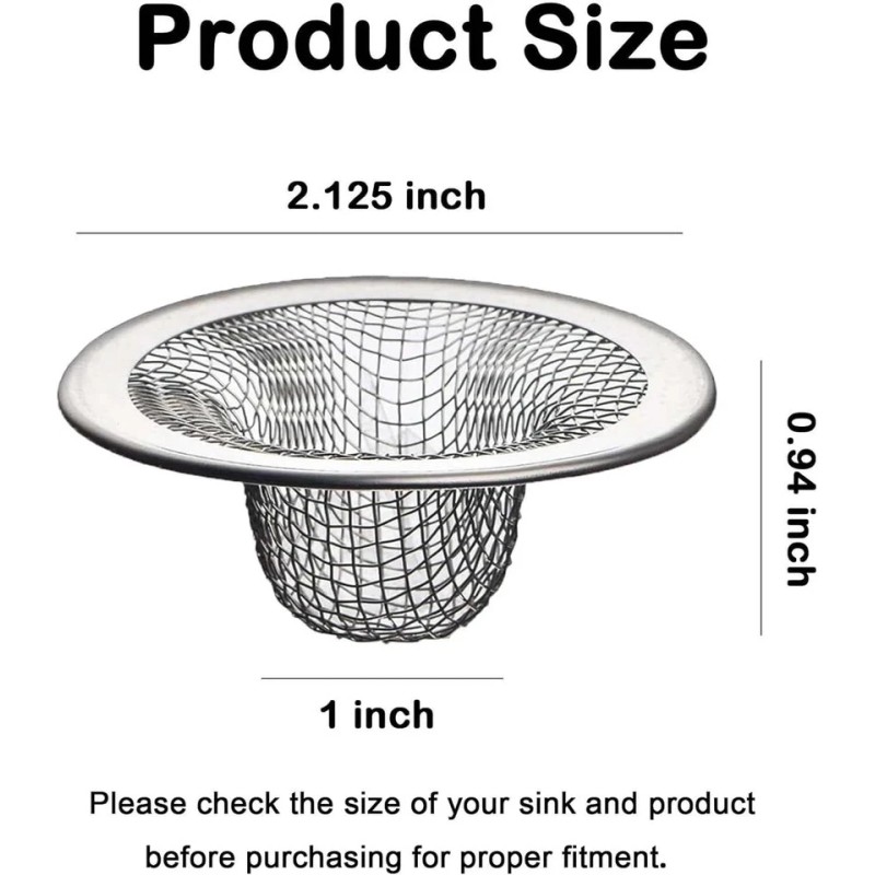 Beyoslf 20Pcs Small Drain Mesh Basket, 2.125'' Bathroom Sink Drain