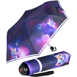 Knirps children's compact umbrella with reflective trim.