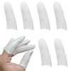 Samcos 100 Piece Disposable Hand Eczema Finger Cover, White Finger