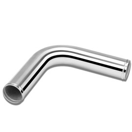 DNA MOTORING 2.5 Inch Exhaust Pipe, 90 Degree Bend Aluminum Intercooler Pipe, 23.65 Inch Length, 14-Gauge Wall Thickness, DIY Custom Exhaust Tubing, FMICPP-25-90D