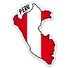 Squiddy Peru Map with Flag - Vinyl Sticker Decal for Phone, Laptop, Water Bottle - 3"
