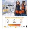 CANBORY Womens Heated Vest, Smart Electric Lightweight Heated Jacket, Battery