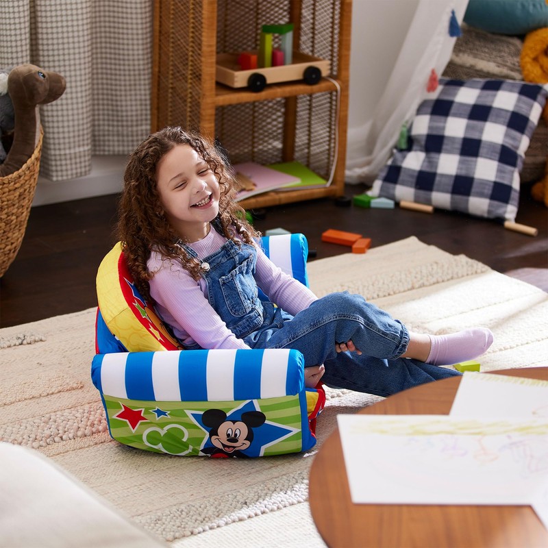 Marshmallow Furniture 2 Pack Kids Sofa, 2-in-1 Flip Open Foam