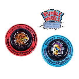 Cepia LLC Rumble Wheels - Lightning Strikers 2-Pack A: Thunder Hawk & Street Warrior Light Up Racing Action