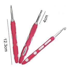 9PCS(1Set) B to J 2.0mm-6.0mm Ergonomic Crochet Hooks Set with Long Soft Grip Handles Knitting Needles Crochet Hooks Sewing Tools for Arthritic Hands