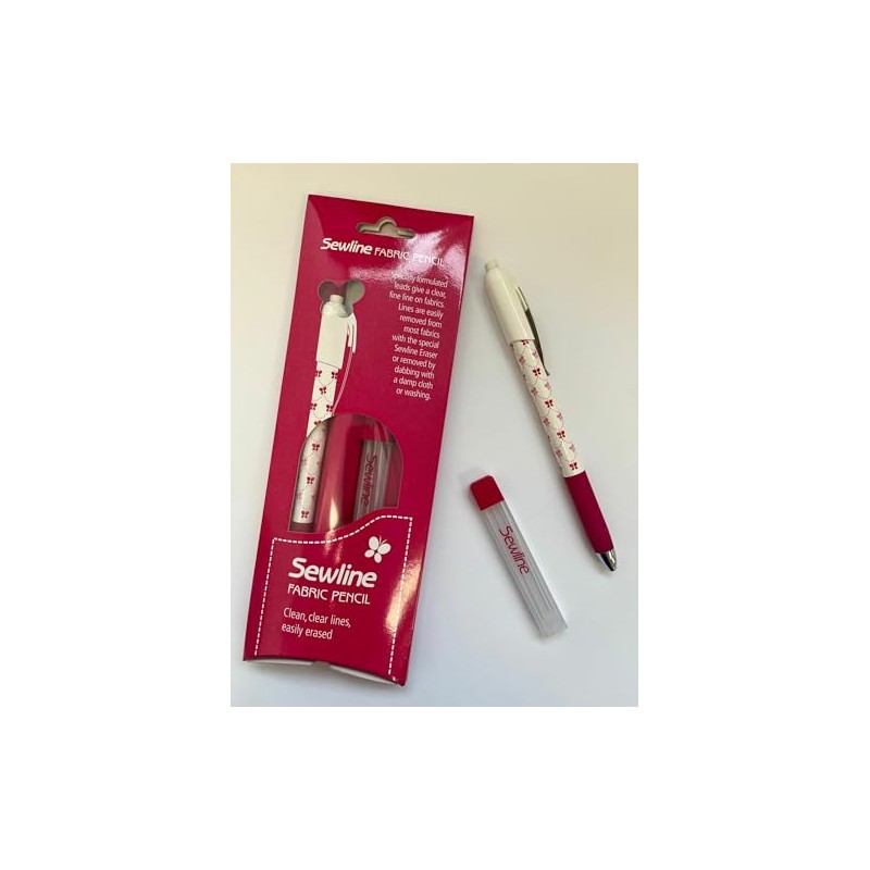 Premium Quality Sewline Mechanical Fabric Pencil White with Refil Leads