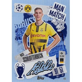 Match Attax 2024 2025 Nico Schlotterbeck Man of The Match Trading Card