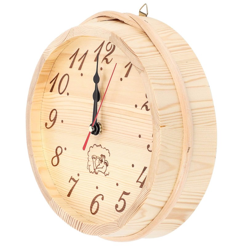 Sauna Wall Clock, Wooden Wall Clock 9 inch Sauna Timer
