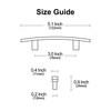 Alzassbg 10 Pack Matt Black Cabinet Pulls, 3 Inch(76mm) Hole