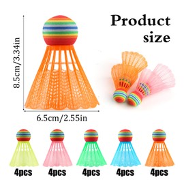 CHENYU Pack of 20 Shuttlecock Plastic Badminton Balls Coloured Badminton Balls with High Stability and Durability Shuttlecocks for Indoor Outdoor Sports Training Competition Movement Entertainment