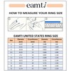 EAMTI 3CT 925 Sterling Silver Engagement Rings Radiant Cut Solitaire