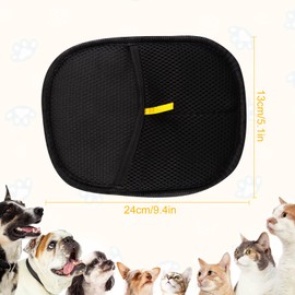 Pet Hair Removal Glove for Cats & Dogs, Efficient Grooming Gloves for Cat Hair, Reusable Pet Hair Remover Electrostatic Glove, Pet Hair Remover for Couch, Bed, Clothing (2 Pcs)