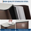 DYTesa 8 Gallon Brown Stainless Steel Kitchen Trash Can -