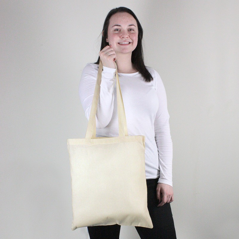 eBuyGB Pack of 3 Cotton Shopper Canvas & Beach Tote