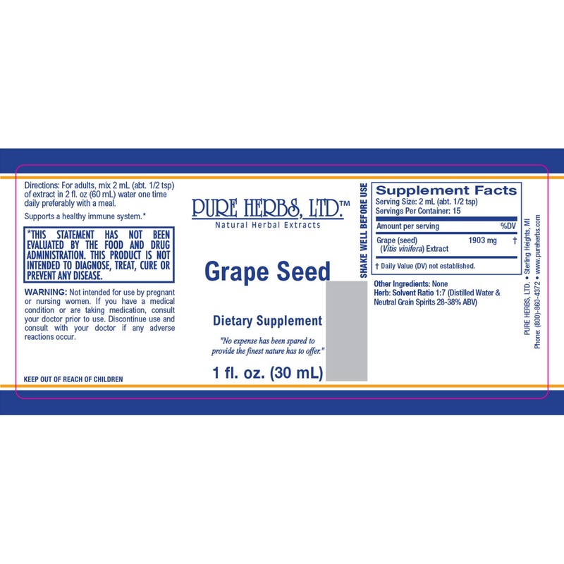 Pure Herbs: Grape Seed - 1 oz.