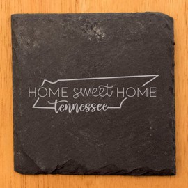 Tennessee Home Sweet Home Coasters - Square Slate - set of 5
