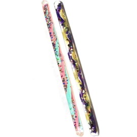 Glitter Wand, Jumbo Magic Wonder Tube -12" for Kids, Sensory Room, Talking, TWO Multicolored Tubes (2-Pack Colros As Shown)