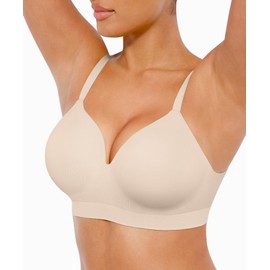 Lover-Beauty Wireless Bras for Women Push Up, Seamless Bralettes Full Coverage with Support, Comfortable Everyday T-Shirt Bra no Underwire