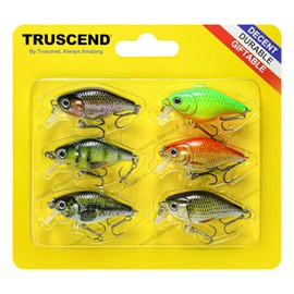 TRUSCEND Crankbaits Fishing Lures Hard Swimbait for Bass Trout Crappie Walleye Crank Baits Fishing Plugs Freshwater and Saltwater