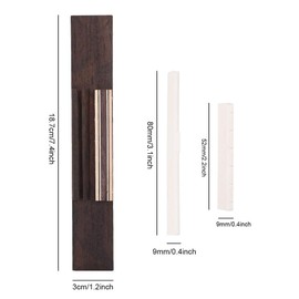 Guitar Bridge, Rosewood Classical Guitar Bridge with Faux Cattle Bone Classic Guitar Nut and Saddle Replacement Luthier Guitar 7.5 Inch Rosewood Bridge