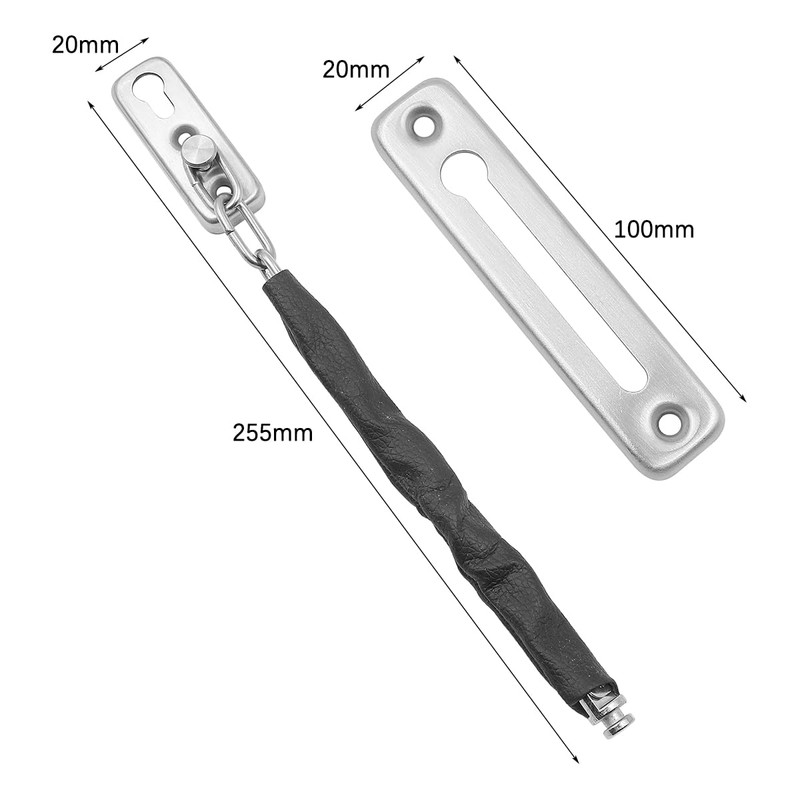 ZONADAH Set of 2 Stainless Steel Door Chain Locks -