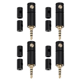 eMagTech 4pcs 2.5mm Stereo Jack Plug Replacement Part 4 Pin Audio Plug Repair Soldering Adapter for Headphone DIY Audio Cable Connector