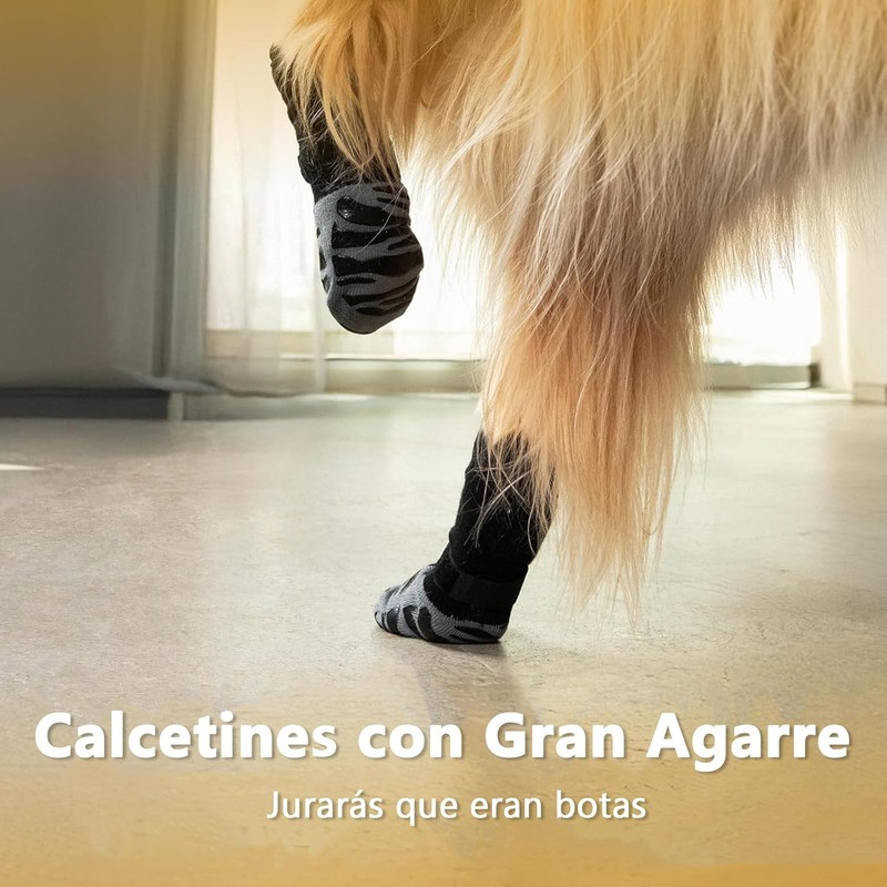 Calcetines Antideslizantes para Perros, Zapatos para Perros, Talla M