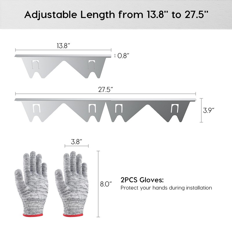 Viesembo Stove Gap Covers Stainless Steel, Retractable Oven Gap Filler