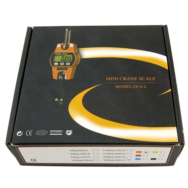 Outmate Mini Digital Crane Scale 300kg/660lbs with LED (Aluminium Alloy