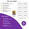 Armiz Labels for Jars 64 PCS - Waterproof Reusable Chalkboard