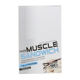 Muscle Foods Muscle Sandwich, Peanut Butter Vanilla, 12-Count Net wt.2.0 oz by Muscle Foods