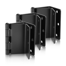 Haidms 3 Pack Offset Hinges Black Expandable Door Hinges 3.5 Inch Heavy Duty Full Mortise Door Hinges with 1/4'' Radius Corner