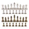 Neptune Silver and Bronze Metal Chess Pieces with 3.5 Inch