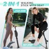 TURNRISE Portable Walking Cane with Seat: 330 lbs Capacity Height-Adjustable
