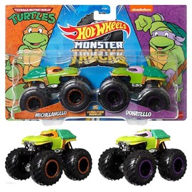 Hot Wheels Monster Trucks 1:64 Pack of 2 Michelangelo & Donatello