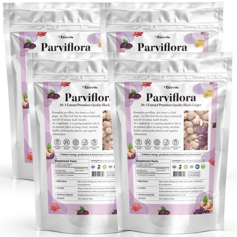 Earthville Fabiflora Black Ginger Bulk Powder Krachai Dam Powder Effectiveness