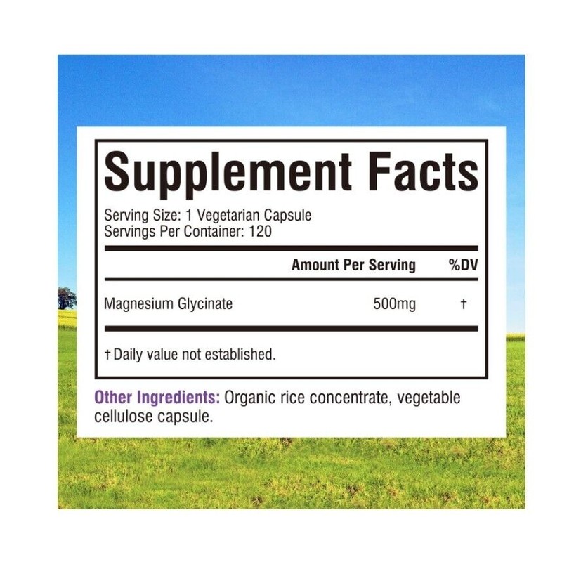 Innate Vitality 2 PACK, Magnesium Glycinate 500 mg, Chelated, 120
