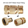 SICILAMIU Garden Hose Quick Connector, Solid Brass 3/4 inch GHT