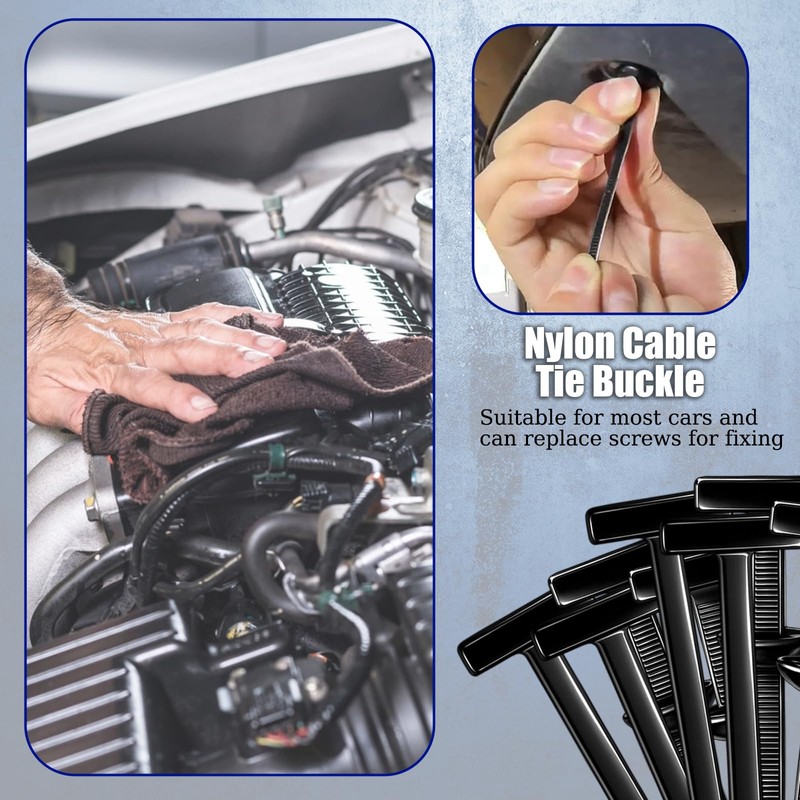 Pack of 200 Reusable Cable Ties, Quick Black Small, Nylon