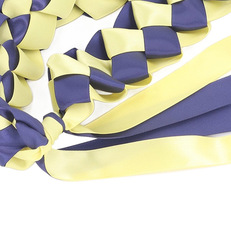 2Pcs Ribbon Leis Double Braided Necklace Graduation Congrats Accessory for