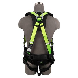 SafeWaze FS170-XS PRO Construction Harness: 3D, MB Chest, TB Legs, Fixed Waist Pad (XS)