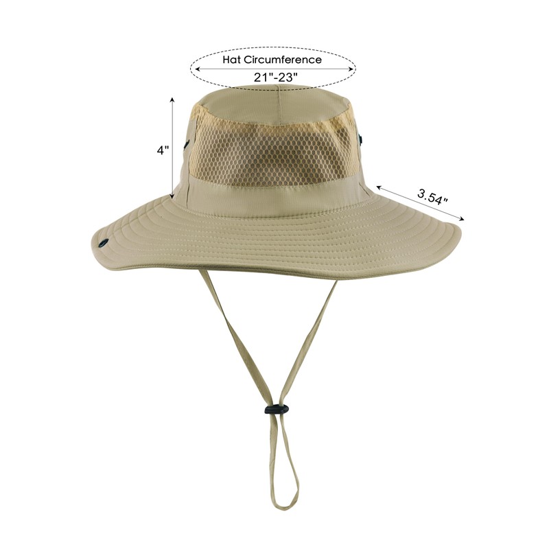 Mukeyo - Sombrero de malla para mujer, con ala ancha,