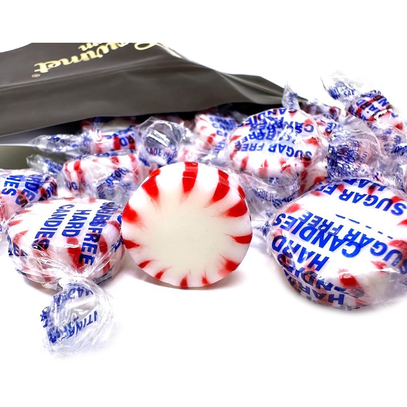 SweetGourmet Sugar-Free Peppermint Hard Candy, Wrapped Starlight Mints, 2 Pound,